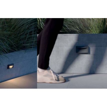 Redo 90426 - Вуличний світлодіодний настінний світильник POLIFEMO LED/8W/230V IP65 антрацит