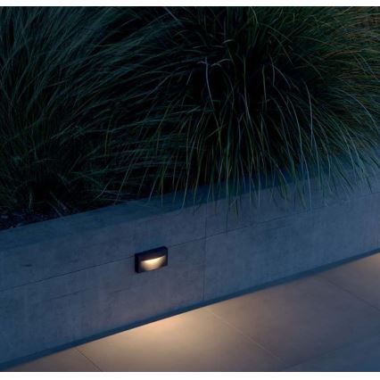 Redo 90426 - Вуличний світлодіодний настінний світильник POLIFEMO LED/8W/230V IP65 антрацит
