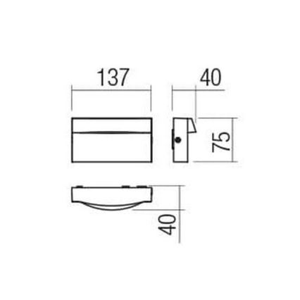 Redo 90426 - Вуличний світлодіодний настінний світильник POLIFEMO LED/8W/230V IP65 антрацит