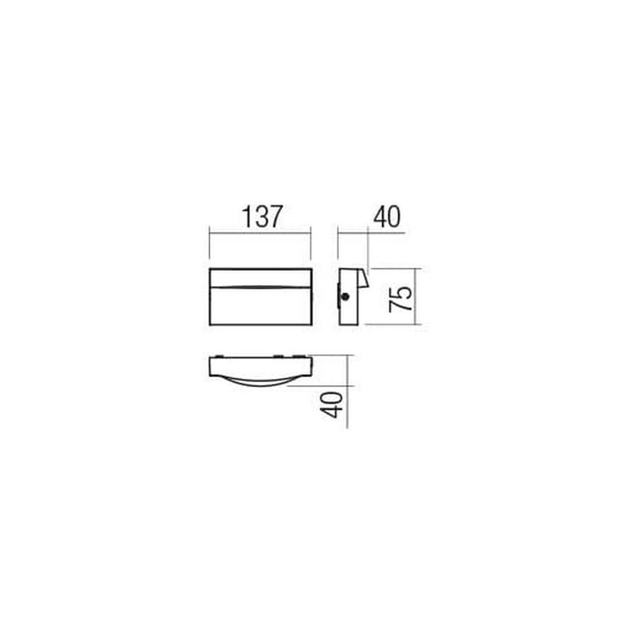 Redo 90426 - Вуличний світлодіодний настінний світильник POLIFEMO LED/8W/230V IP65 антрацит