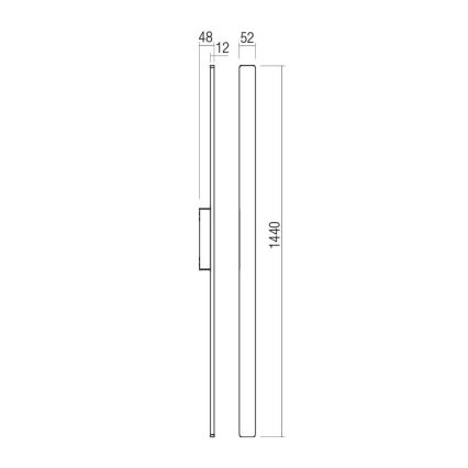 Redo 90433 - Вуличний світлодіодний настінний світильник REFLEXA LED/24W/230V 3000K 144 см IP54 антрацит