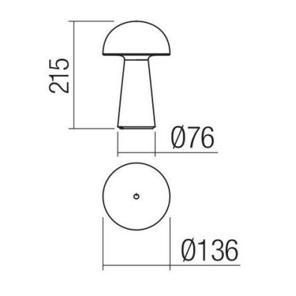 Redo 90438 - LED сенсорний зовнішній світильник KIRA з регулюванням яскравості LED/4,7 Вт/230 В 2200 mAh IP44 білий