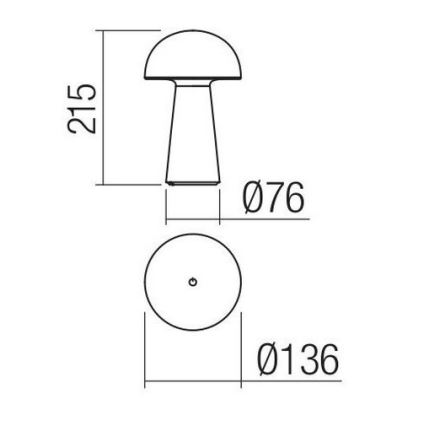 Redo 90439 - регульований сенсорний зовнішній світильник KIRA LED/4,7W/230V 2200 mAh IP44 чорний