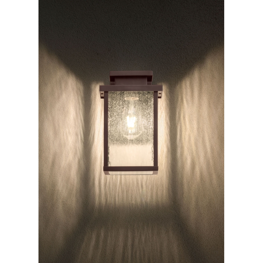 Redo 90463 - Вуличний настінний світильник YARD 1xE27/42W/230V IP44 коричневий