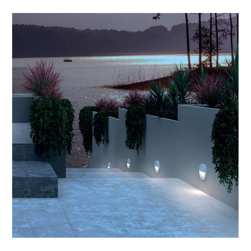 Redo 90472 - Уличный светодиодный настенный светильник LANDER LED/3W/230V IP54 белый