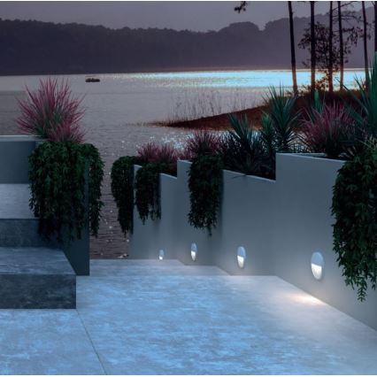 Redo 90472 - Вуличний світлодіодний настінний світильник LANDER LED/3W/230V IP54 білий