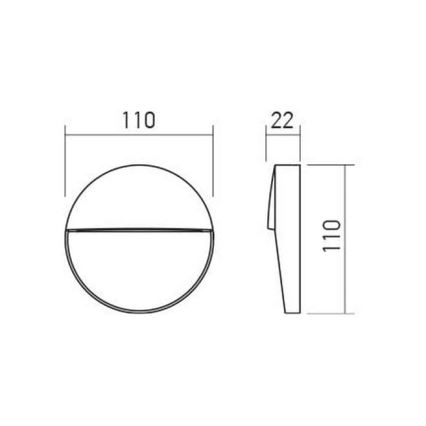 Redo 90472 - Вуличний світлодіодний настінний світильник LANDER LED/3W/230V IP54 білий