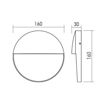 Redo 90477 - Уличный светодиодный настенный светильник LANDER LED/6W/230V IP54 антрацит