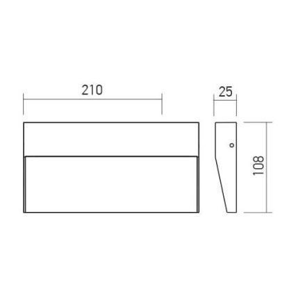 Redo 90481 - Уличный светодиодный настенный светильник LANDER LED/6W/230V IP54 антрацит