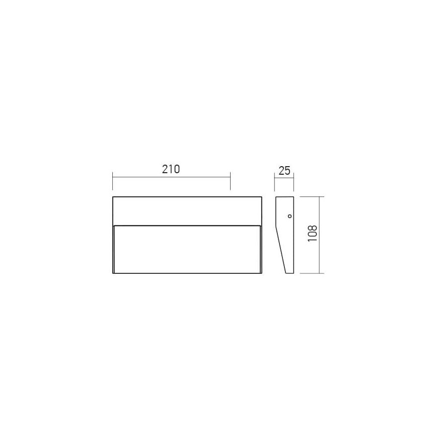 Redo 90481 - Вуличний світлодіодний настінний світильник LANDER LED/6W/230V IP54 антрацит