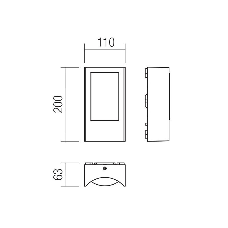 Redo 90483 - Вуличний світлодіодний настінний світильник WARP LED/8W/230V 3000K IP44 антрацит