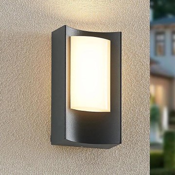 Redo 90483 - Вуличний світлодіодний настінний світильник WARP LED/8W/230V 3000K IP44 антрацит
