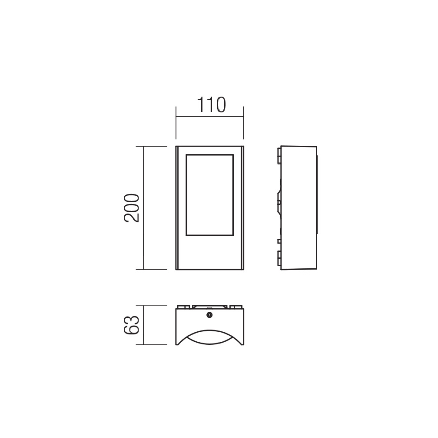 Redo 90484 - Вуличний світлодіодний настінний світильник WARP LED/8W/230V 3000K IP44 коричневий
