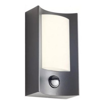 Redo 90486 - LED Вуличний настінний світильник з датчиком WARP LED/8W/230V 3000K IP44 антрацит
