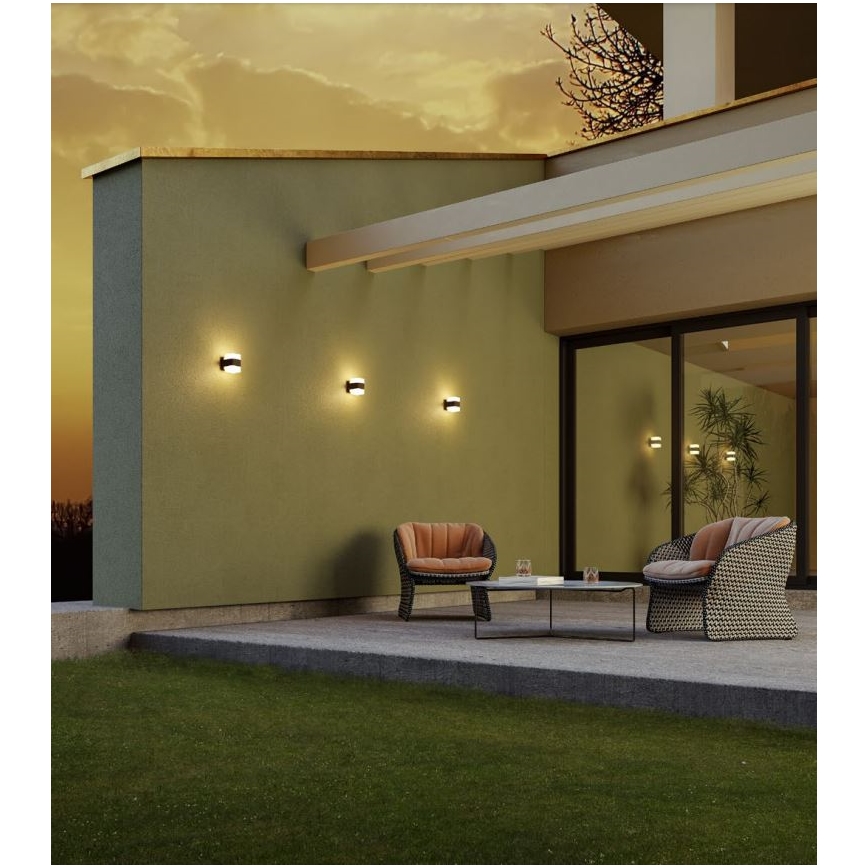 Redo 90492 - Уличный светодиодный настенный светильник TOK LED/14,8W/230V IP44 антрацит