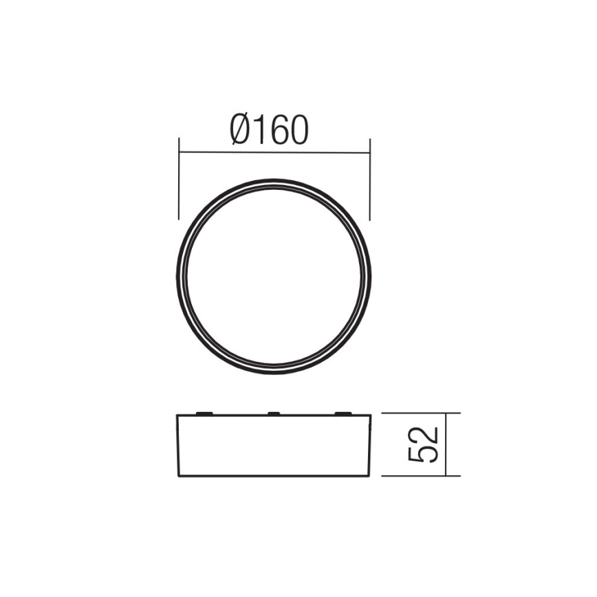 Redo 90495 - Вуличний світлодіодний стельовий світильник URANIA LED/10W/230V діаметр 16 см 3000K IP65 антрацит
