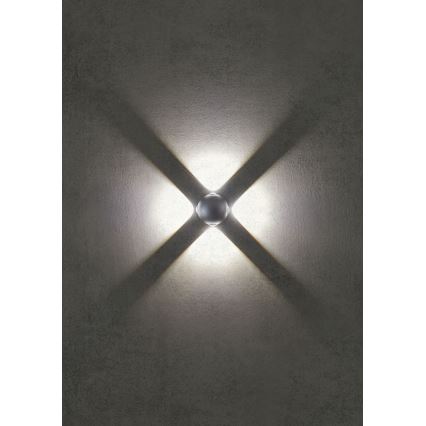 Redo 90500 - Уличный светодиодный настенный светильник MILESTONE 4xLED/3W/230V IP54 антрацит