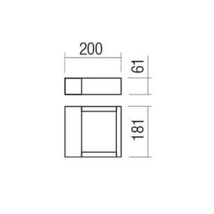 Redo 90508 - Вуличний світлодіодний настінний світильник WALD LED/10W/230V IP65 антрацит