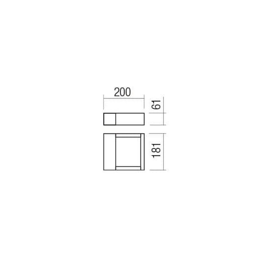 Redo 90508 - Вуличний світлодіодний настінний світильник WALD LED/10W/230V IP65 антрацит