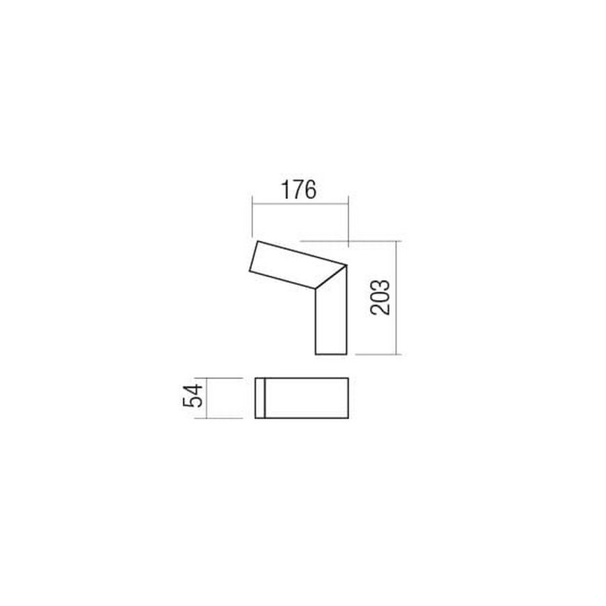 Redo 90510 - Вуличний світлодіодний настінний світильник WOODY LED/10W/230V IP54 антрацит