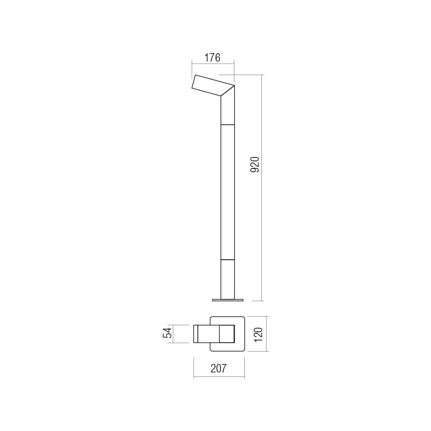 Redo 90512 - Светодиодная уличная лампа WOODY LED/10W/230V IP54 антрацит
