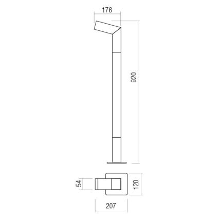 Redo 90512 - Вулична світлодіодна лампа WOODY LED/10W/230V IP54 антрацит