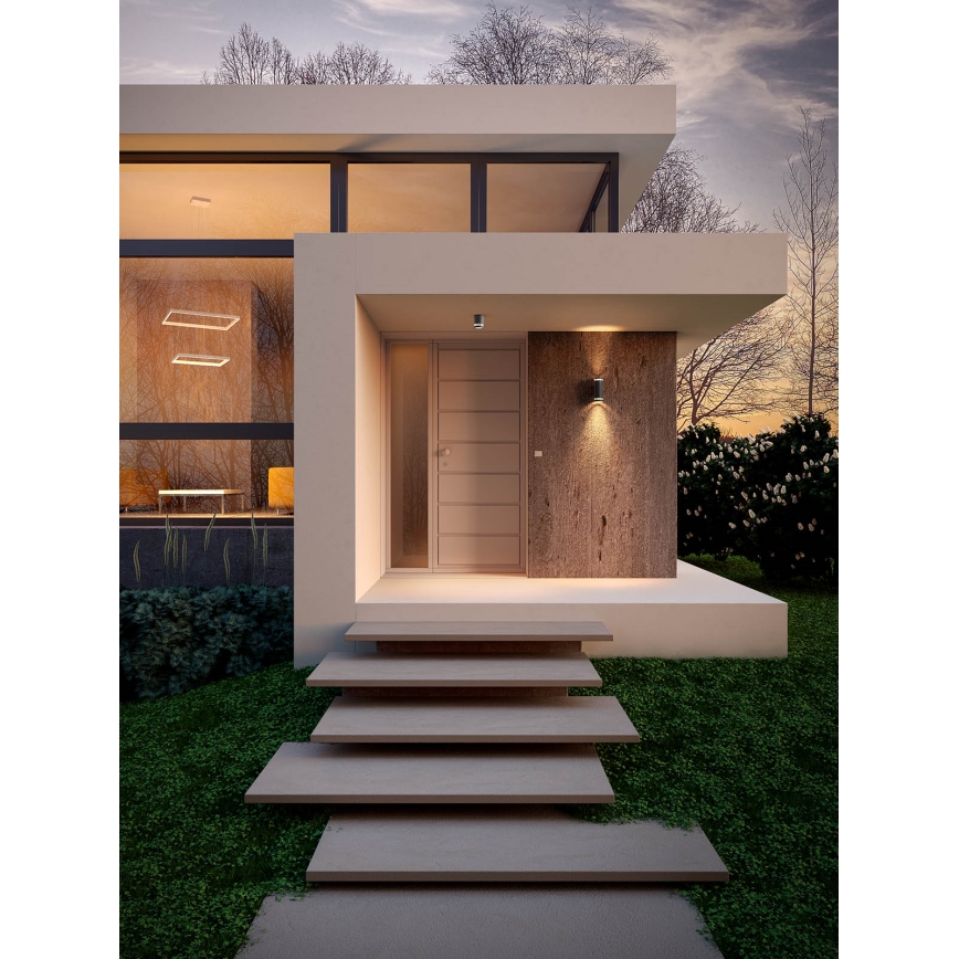 Redo 90518 - Вуличний настінний світильник CARGO 2xGU10/28W/230V IP54 антрацит