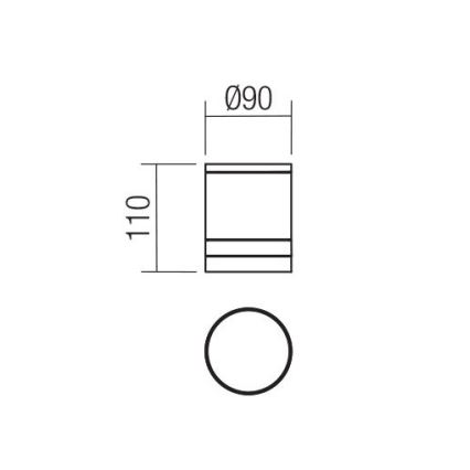 Redo 90519 - Уличный потолочный светильник CARGO 1xGU10/28W/230V IP54 антрацит