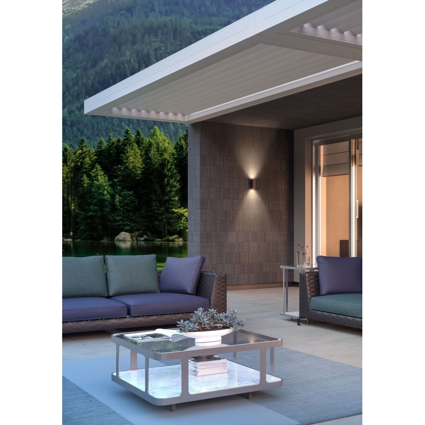 Redo 90531 - Уличный светодиодный настенный светильник BRIO LED/10W/230V 3000K IP54 коричневый