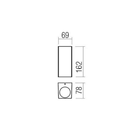 Redo 90531 - Вуличний світлодіодний настінний світильник BRIO LED/10W/230V 3000K IP54 коричневий