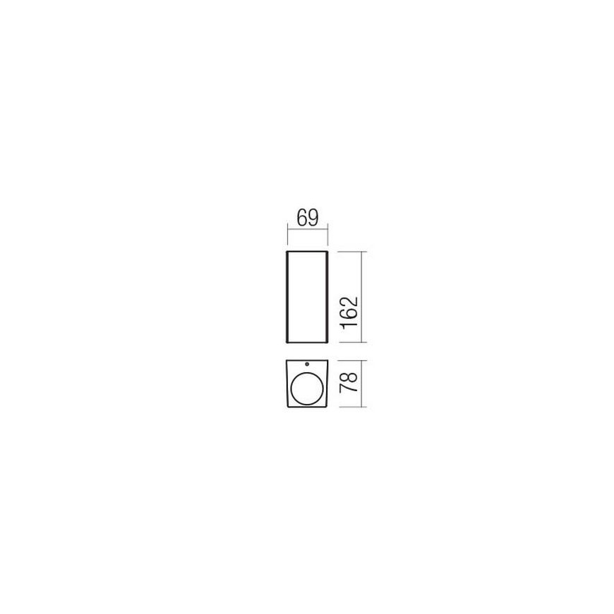 Redo 90531 - Вуличний світлодіодний настінний світильник BRIO LED/10W/230V 3000K IP54 коричневий