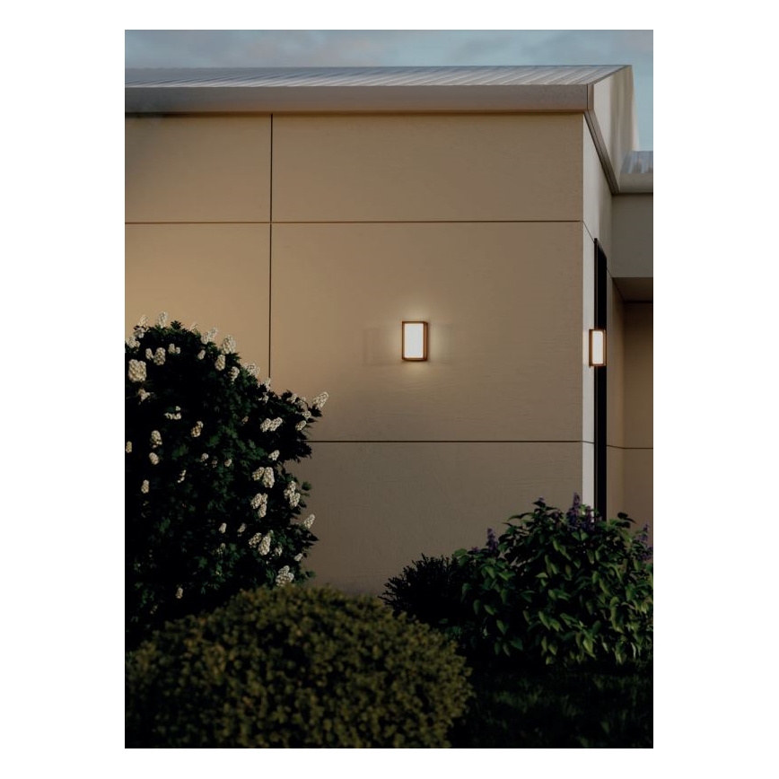 Redo 90534 - Уличный светодиодный настенный светильник QUADRIS LED/12W/230V IP54 коричневый