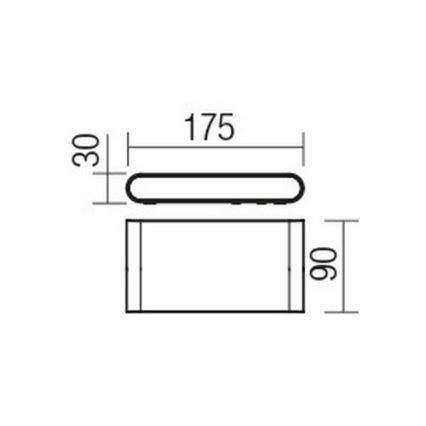 Redo 9054 - Уличный светодиодный настенный светильник POCKET LED/6W/230V IP54