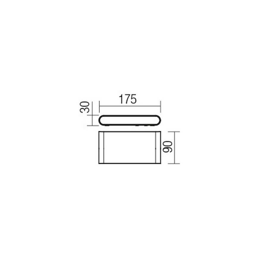 Redo 9054 - Уличный светодиодный настенный светильник POCKET LED/6W/230V IP54