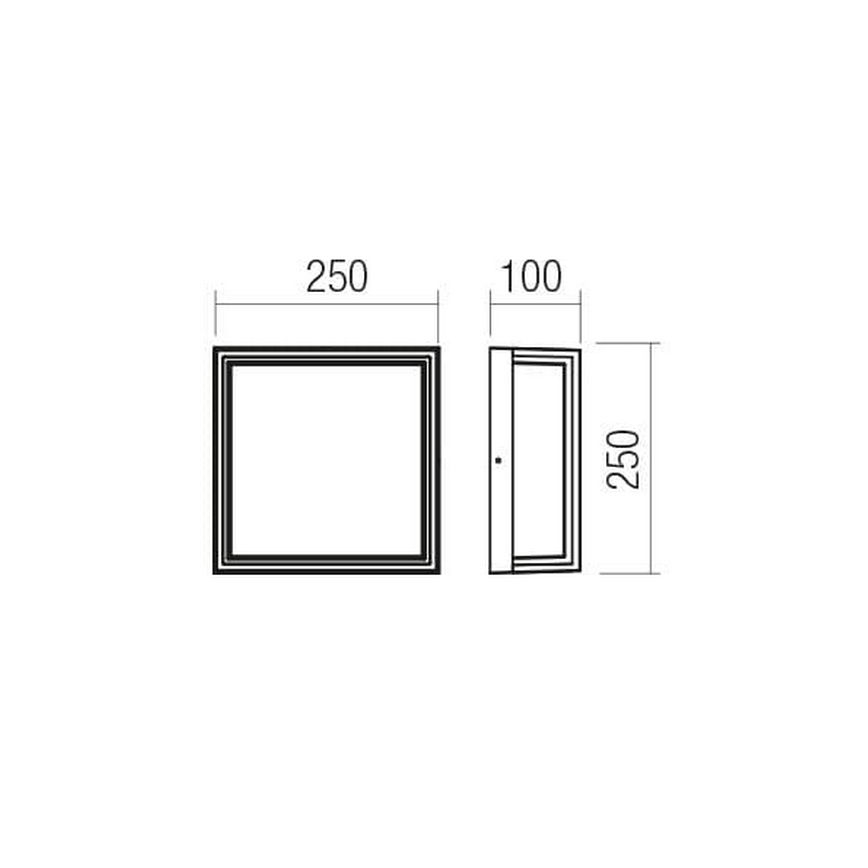 Redo 90565 - Вуличний світлодіодний настінний світильник QUADRIS LED/20W/230V IP54 антрацит