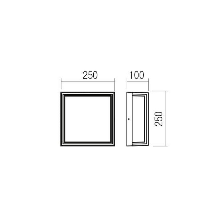 Redo 90566 - Вуличний світлодіодний настінний світильник QUADRIS LED/20W/230V IP54 коричневий