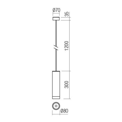 Redo 90571 - Вуличний світлодіодний підвісний світильник KLOU LED/9W/230V IP54 антрацит