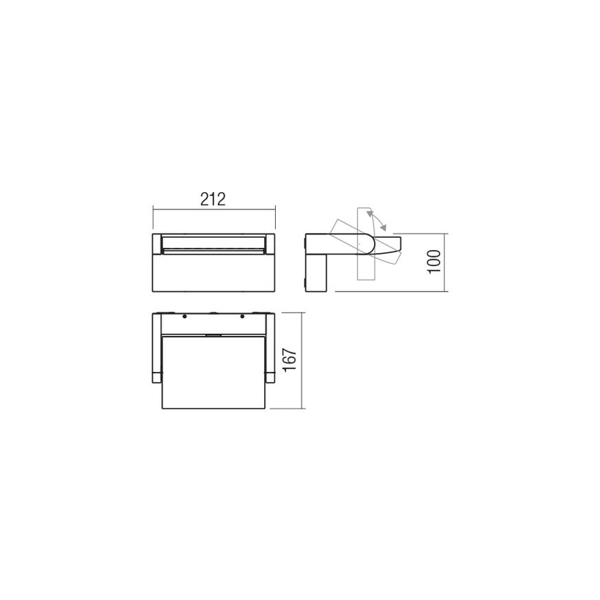 Redo 90584 - LED наружный настенный светильник FLIP LED/20W/230V 3000K CRI 90 IP54 антрацит