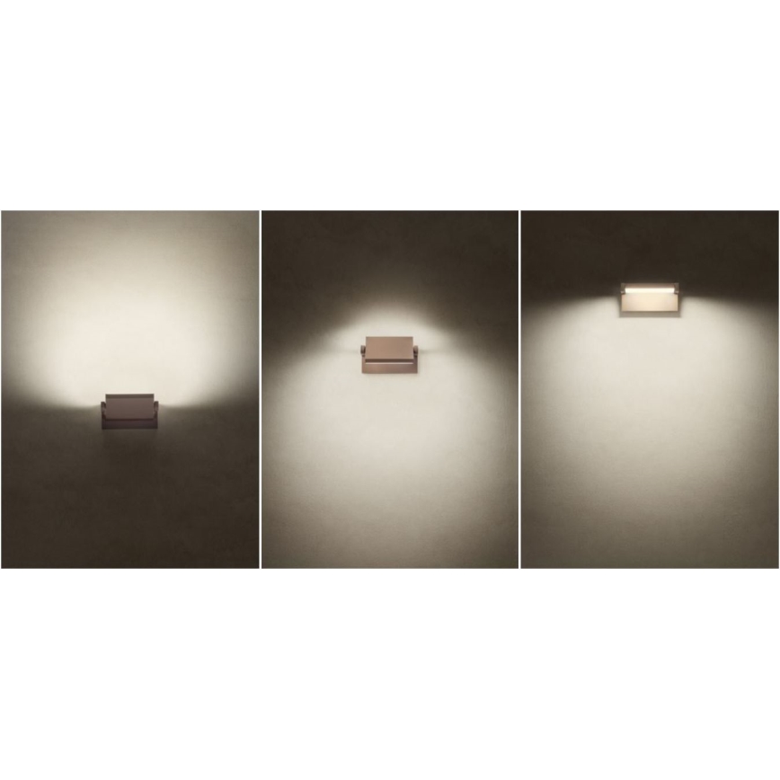 Redo 90585 - LED зовнішній настінний світильник FLIP LED/20W/230V 3000K CRI 90 IP54 коричневий