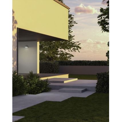 Redo 90587 - Наружный настенный светильник FLIP с датчиком, LED/20W/230V 3000K CRI 90 IP54 антрацит