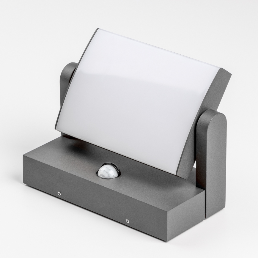 Redo 90587 - Наружный настенный светильник FLIP с датчиком, LED/20W/230V 3000K CRI 90 IP54 антрацит