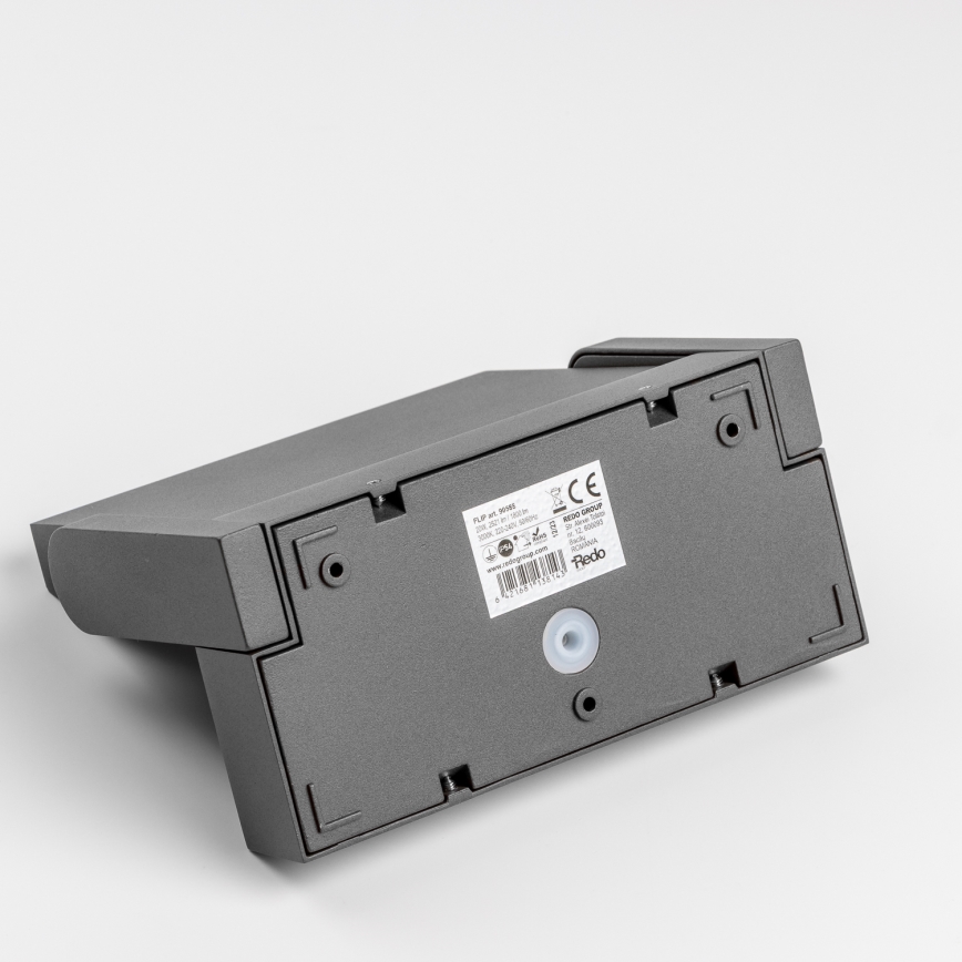 Redo 90587 - Наружный настенный светильник FLIP с датчиком, LED/20W/230V 3000K CRI 90 IP54 антрацит