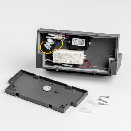 Redo 90587 - Наружный настенный светильник FLIP с датчиком, LED/20W/230V 3000K CRI 90 IP54 антрацит