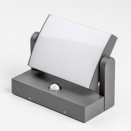 Redo 90587 - LED Зовнішній настінний світильник з датчиком FLIP LED/20W/230V 3000K CRI 90 IP54 антрацит