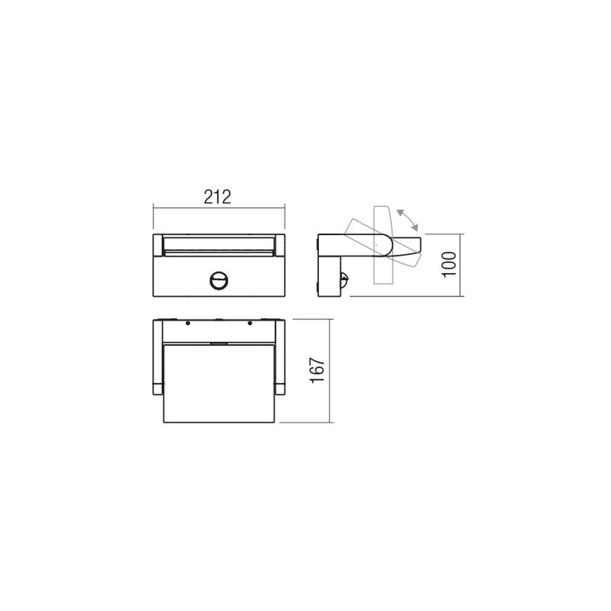 Redo 90588 - зовнішній настінний світильник з датчиком FLIP LED/20W/230V 3000K CRI 90 IP54 коричневий