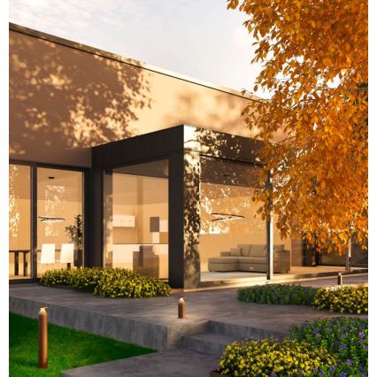 Redo 90590 - LED уличный светильник BIRO LED/12 Вт/230 В 3000 К 30 см CRI 90 IP65 коричневый