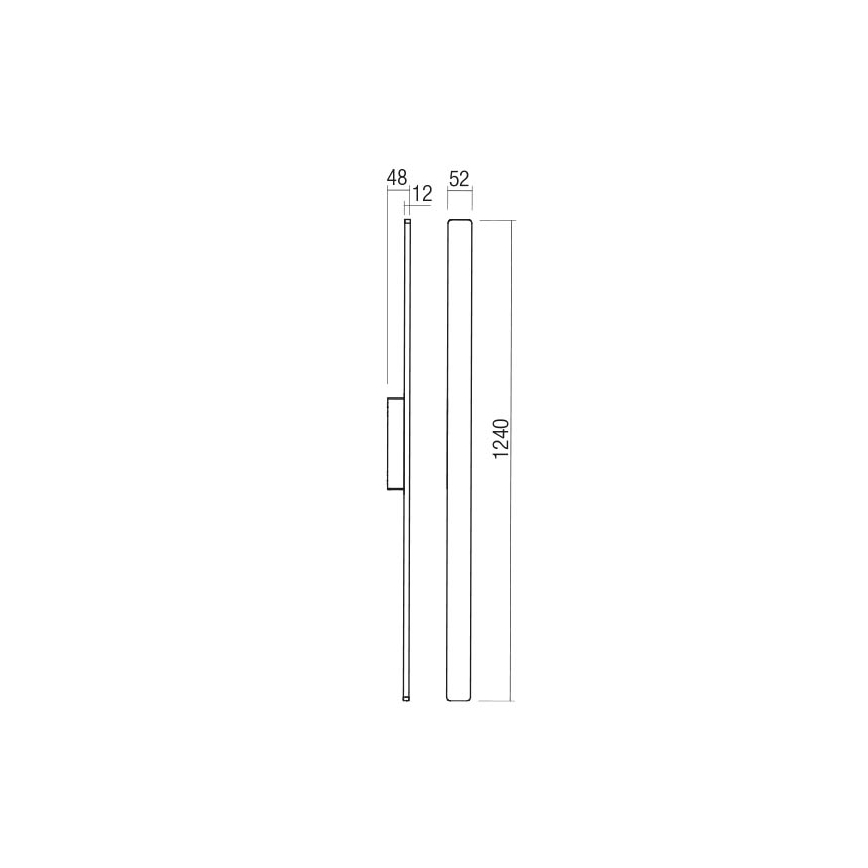 Redo 90622 - Вуличний світлодіодний настінний світильник REFLEXA LED/20W/230V 3000K 124 см IP54 коричневий