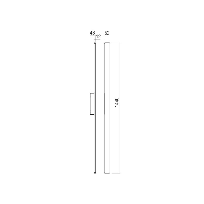 Redo 90624 - Вуличний світлодіодний настінний світильник REFLEXA LED/24W/230V 3000K 144 см IP54 коричневий