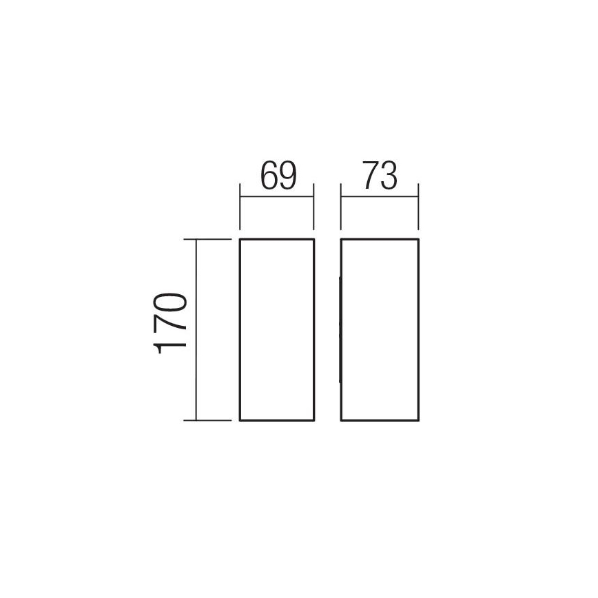 Redo 90636 - Уличный светодиодный настенный светильник SONNY 2xLED/5W/230V 2200/3000/4000K IP54 антрацит