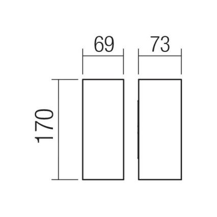 Redo 90637 - Вуличний світлодіодний настінний світильник SONNY 2xLED/5W/230V 2200/3000/4000K IP54 коричневий